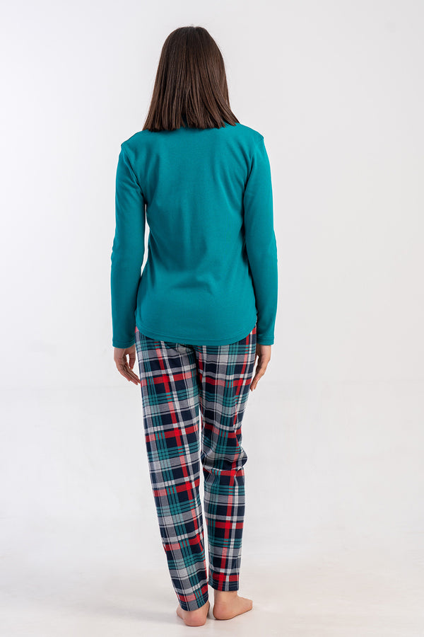 Woman Interlock Niva O Neck Pyjama Set