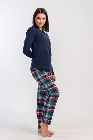 Woman Interlock Niva O Neck Pyjama Set