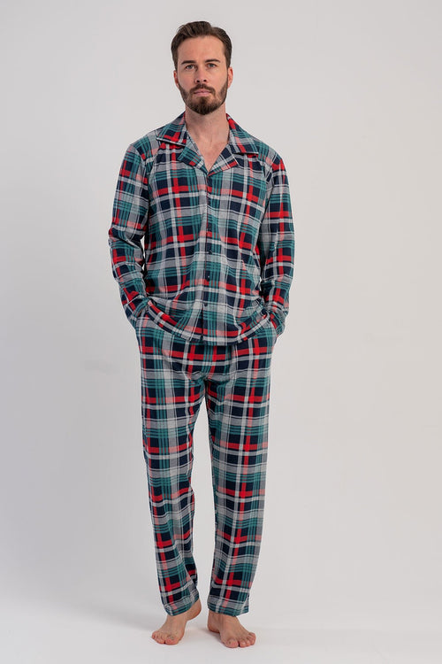 ERKEK PIJAMA TAKIM SUPREM 503226 - VienettaLACIVERTL
