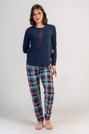 KADIN PIJAMA TAKIM SUPREM 503229 - Vienetta1.GrupY.LACIVERT