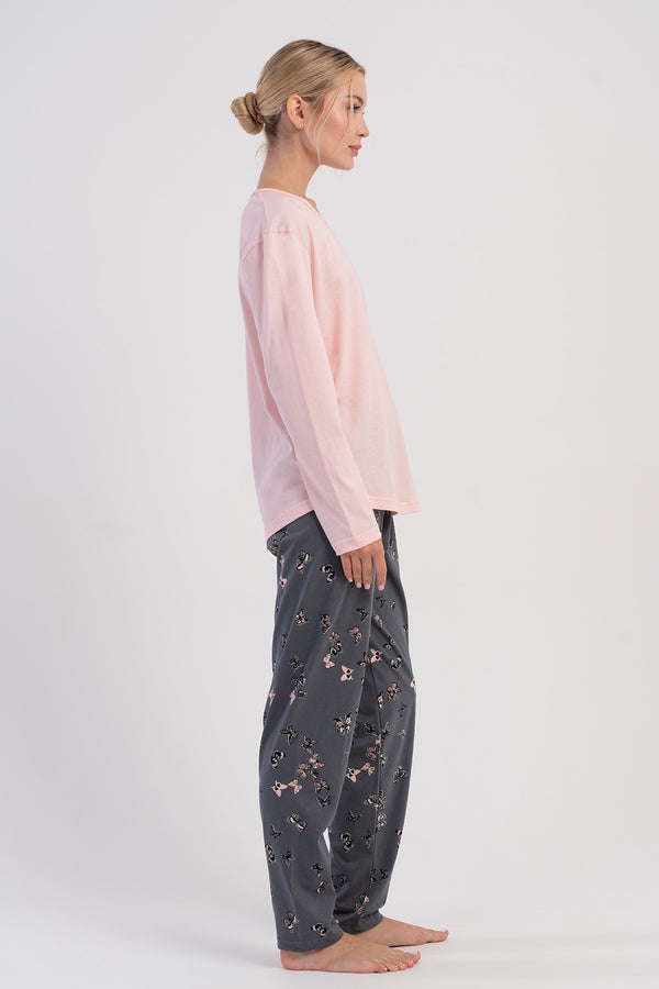 Woman Supreme Big Size Nilu O Neck Pyjama Set - Vienetta1.GrupZEMIN