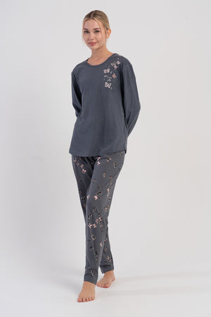 Woman Supreme Big Size Nilu O Neck Pyjama Set - Vienetta1.GrupZEMIN