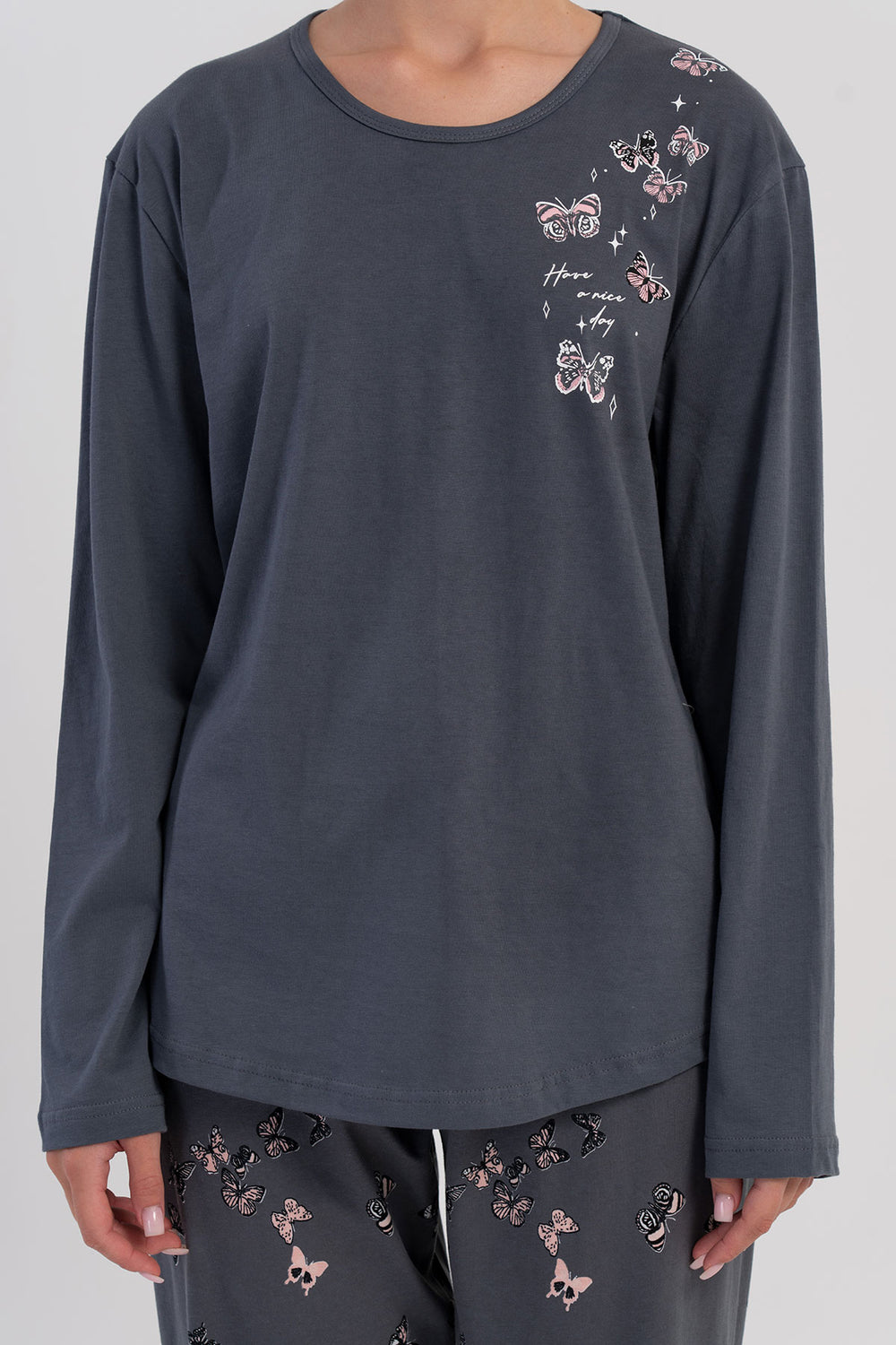 Woman Supreme Big Size Nilu O Neck Pyjama Set - Vienetta1.GrupZEMIN