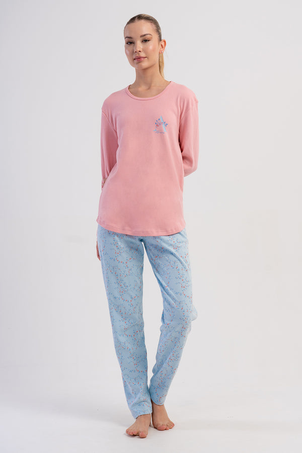KADIN PIJAMA TAKIM INTERLOK 503237 - Vienetta1.GrupAÇIK PEMBE