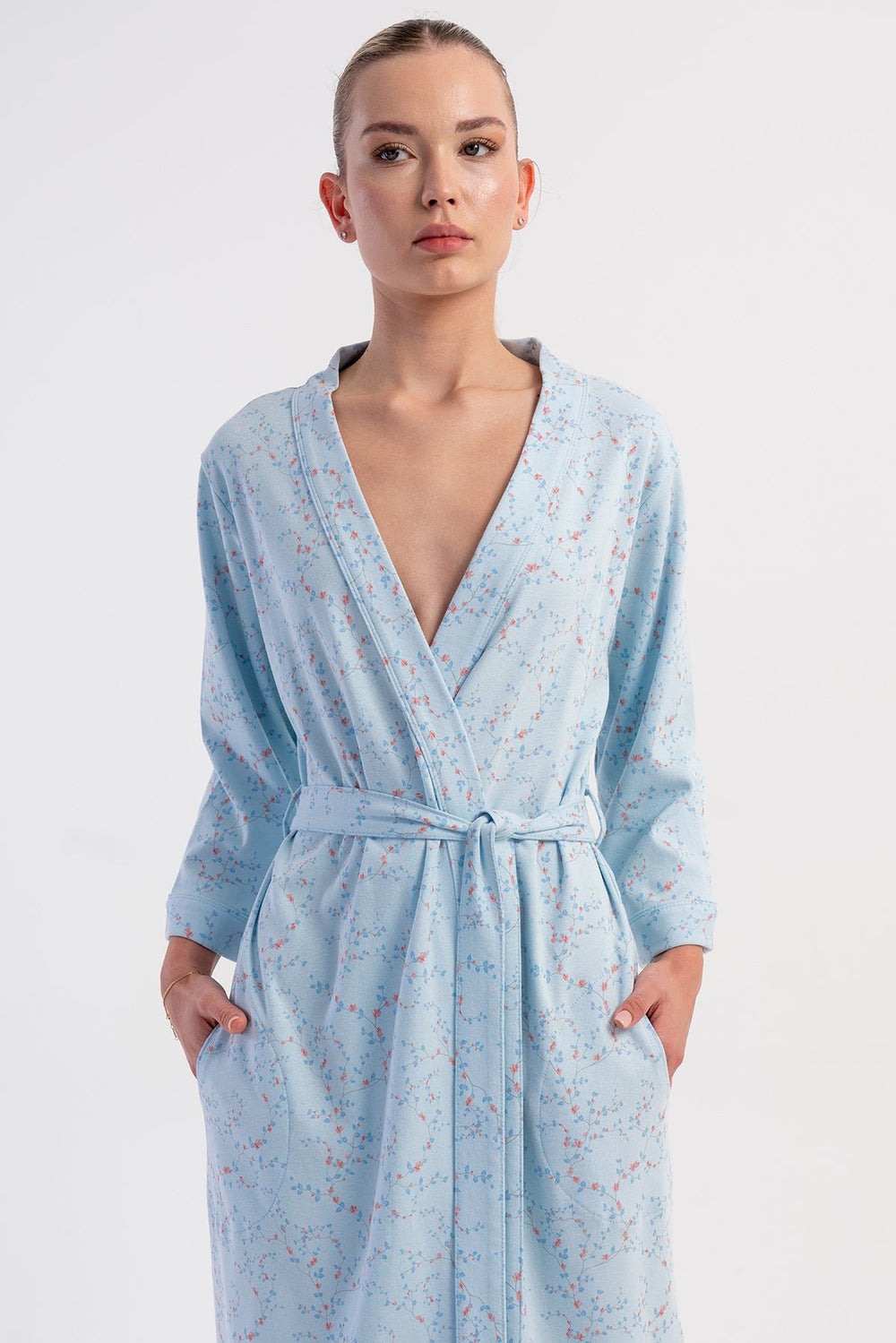 KADIN INTERLOK 3/4KOL CEPLI SABAHLIK - Vienetta1.GrupMAVI