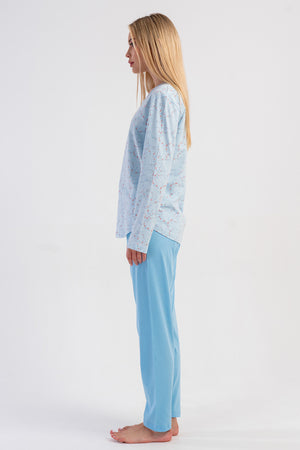 Woman Supreme Teffy Long Sleeve Pyjama Set - Vienetta1.GrupMAVI