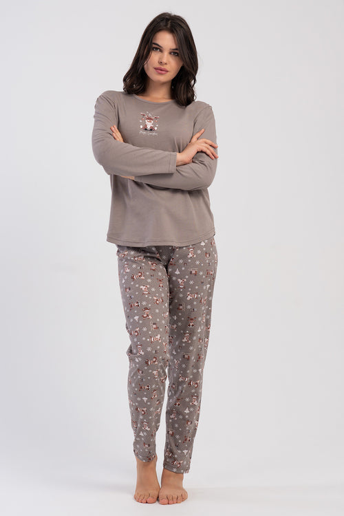 Woman Supreme Big Size Aida O Neck Pyjama Set