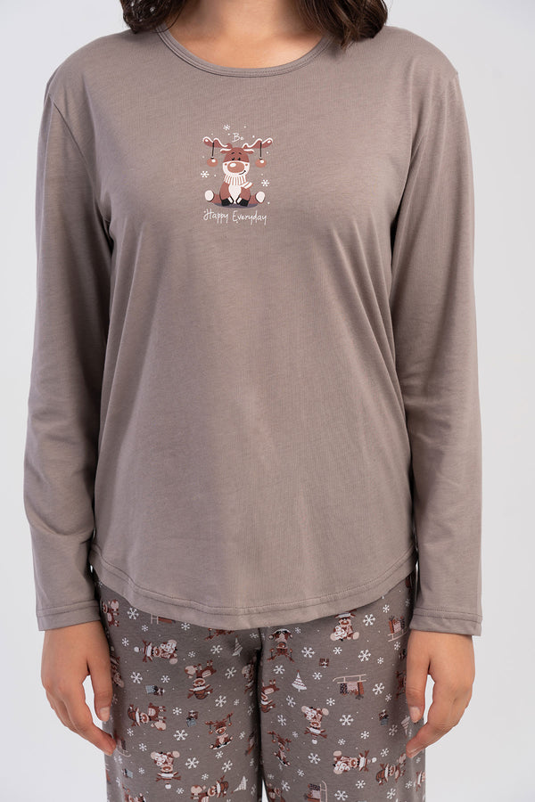 KADIN XXL PIJAMA TAKIM SUPREM 503270 - Vienetta1.GrupBEJ