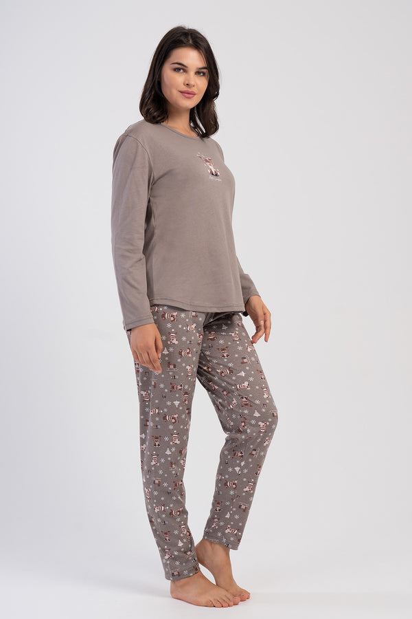 KADIN XXL PIJAMA TAKIM SUPREM 503270 - Vienetta1.GrupBEJ