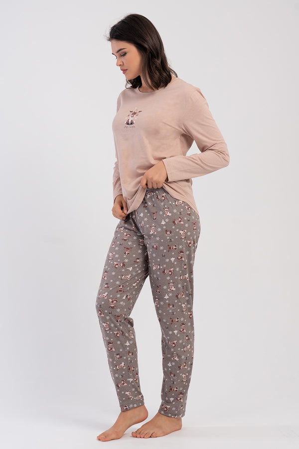 KADIN XXL PIJAMA TAKIM SUPREM 503270 - VienettaSUTLU KAHVE1XL