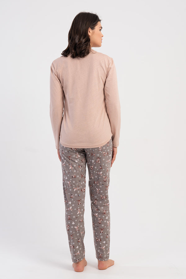 KADIN XXL PIJAMA TAKIM SUPREM 503270 - VienettaSUTLU KAHVE1XL
