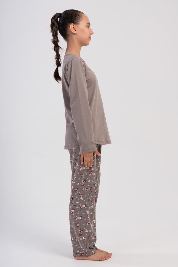 KIZ COCUK PIJAMA TAKIM SUPREM 503271 - Vienetta1.GrupBEJ