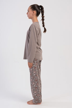 KIZ COCUK PIJAMA TAKIM SUPREM 503271 - Vienetta1.GrupBEJ