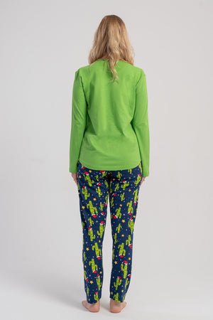 KADIN PIJAMA TAKIM SUPREM 503274 - Vienetta1.GrupKOYU YESIL