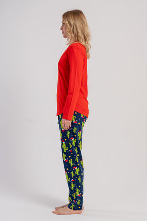 KADIN PIJAMA TAKIM SUPREM 503274 - Vienetta1.GrupKOYU YESIL