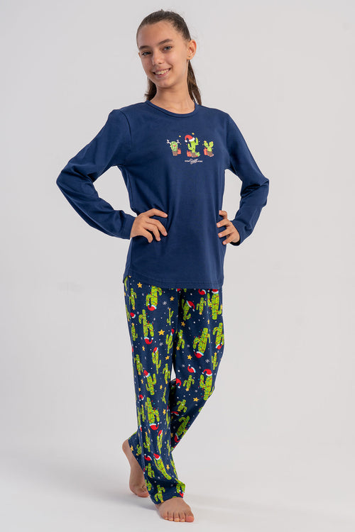 Kids' Girls Supreme Christmas Pari O Neck Pyjama Set