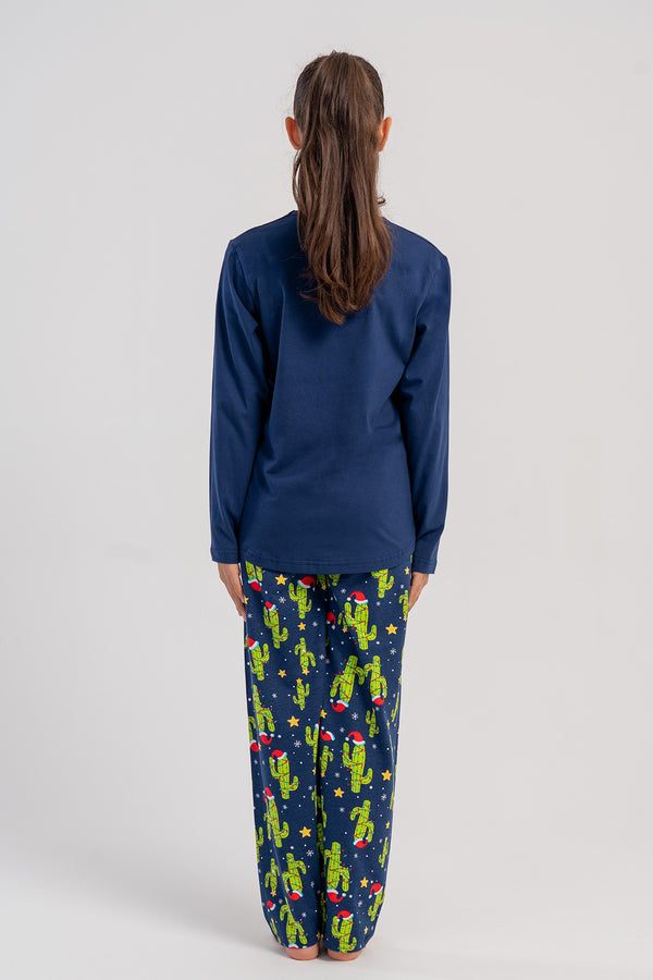 Kids' Girls Supreme Christmas Pari O Neck Pyjama Set