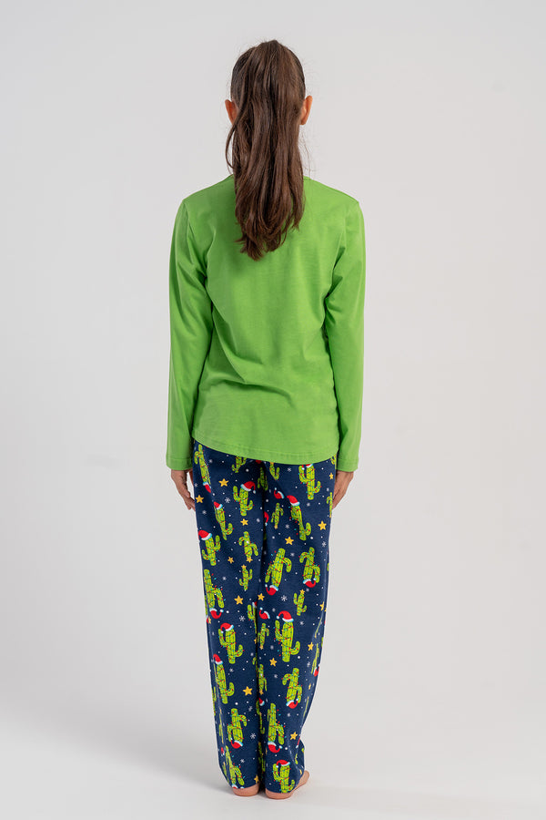 Kids' Girls Supreme Christmas Pari O Neck Pyjama Set