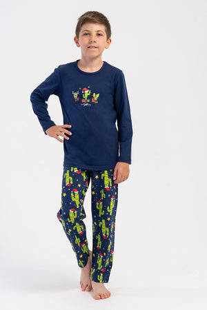 Kids' Boy Supreme Christmas Pari O Neck Pyjama Set