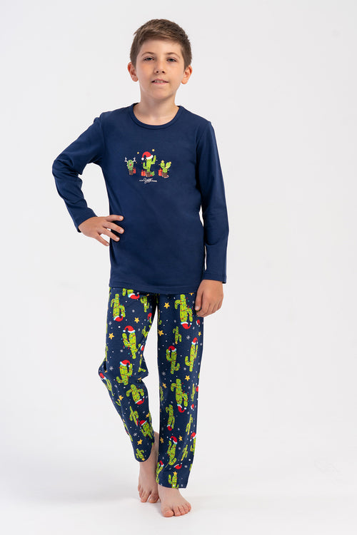 Kids' Boy Supreme Christmas Pari O Neck Pyjama Set