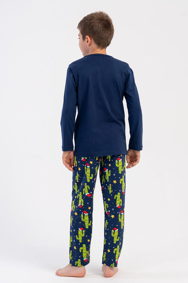 Kids' Boy Supreme Christmas Pari O Neck Pyjama Set