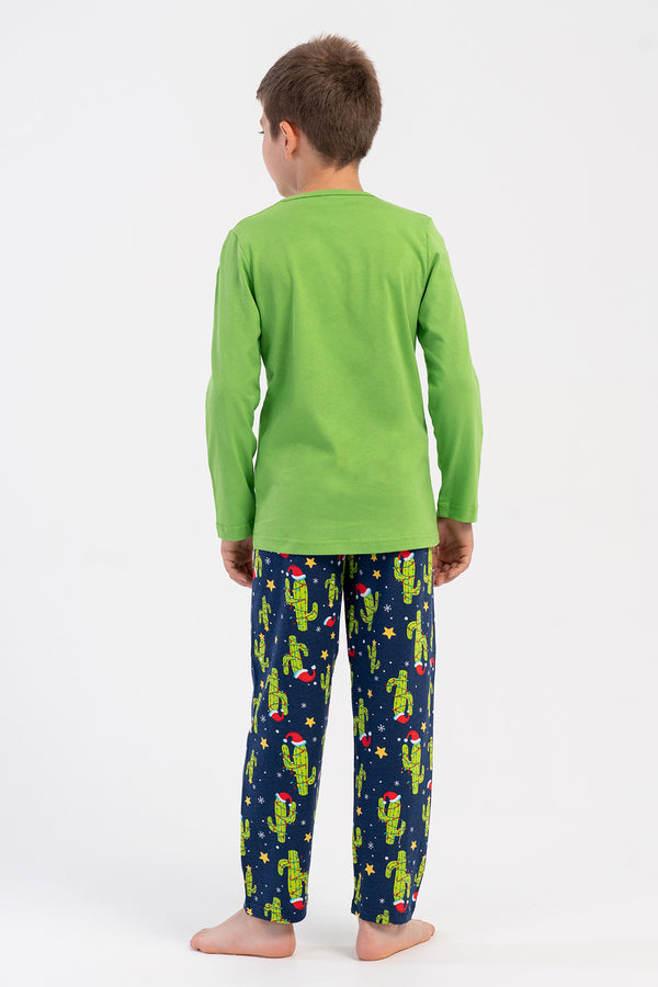 Kids' Boy Supreme Christmas Pari O Neck Pyjama Set