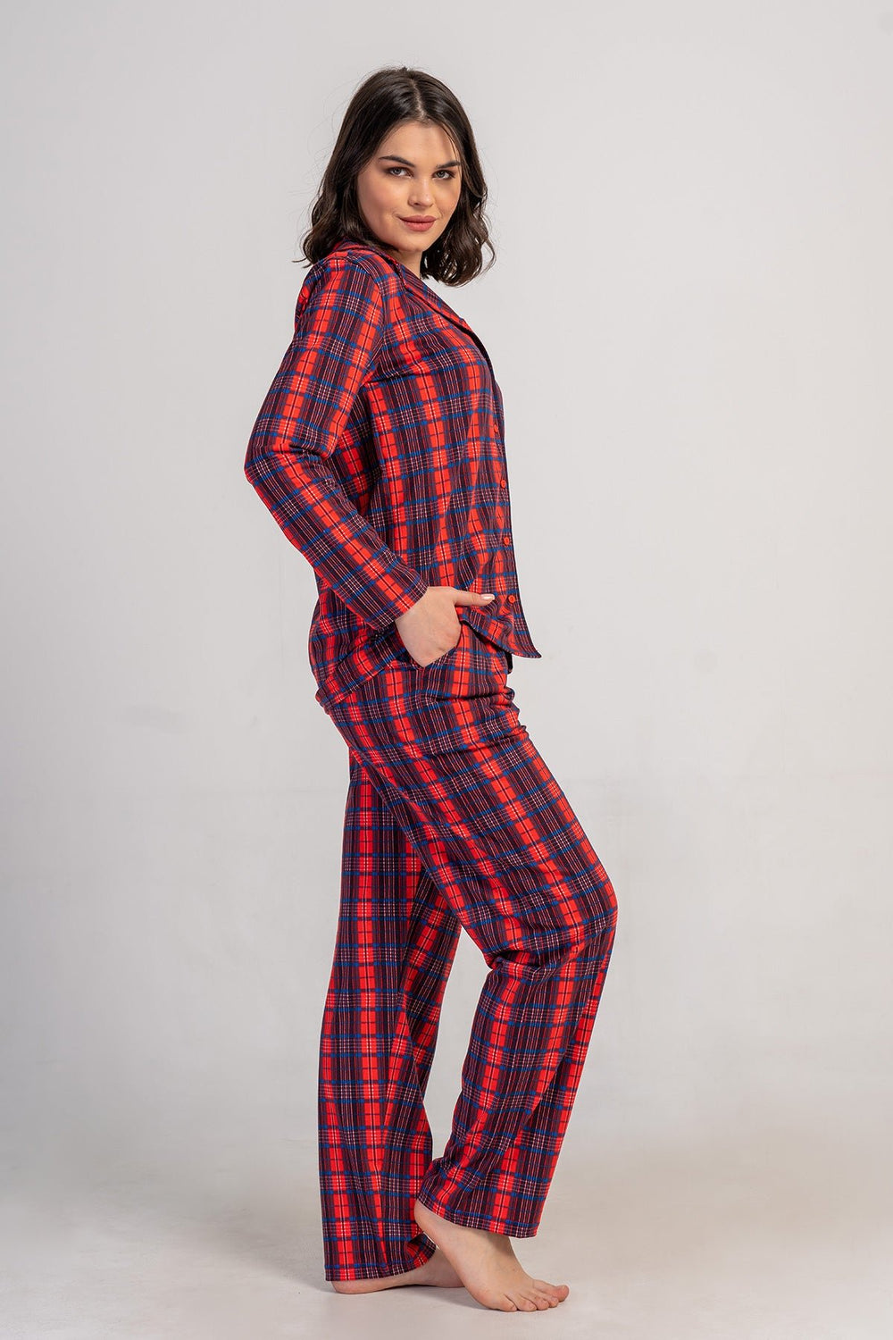 KADIN PIJAMA TAKIM SUPREM 503283 - Vienetta1.GrupBORDO