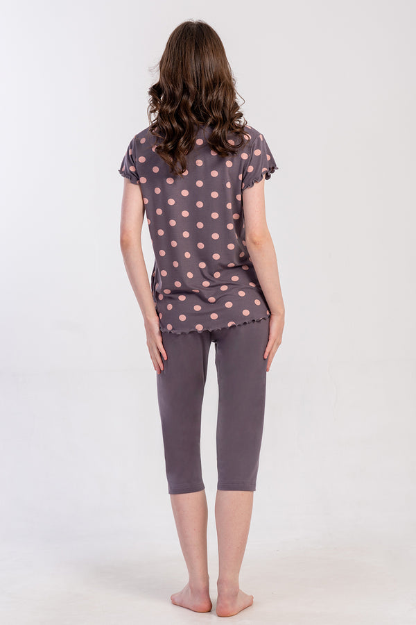 Woman Viscon Big Size Tena Capri Set