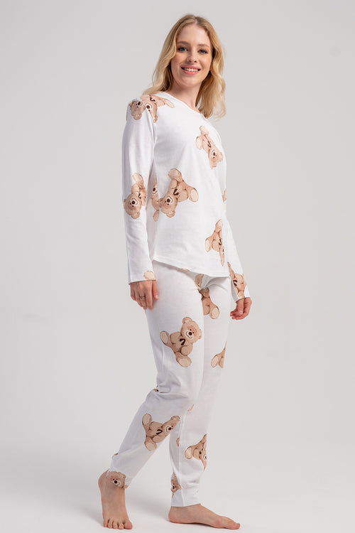 KADIN PIJAMA TAKIM SUPREM 503292 - Vienetta1.GrupBEJ