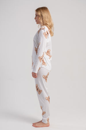 KADIN PIJAMA TAKIM SUPREM 503292 - Vienetta1.GrupBEJ