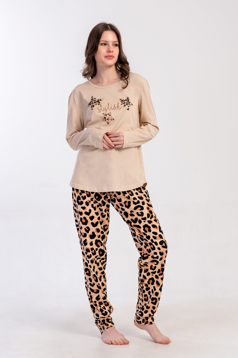 KADIN XXL PIJAMA TAKIM SUPREM 503298 - Vienetta1.GrupBEJ