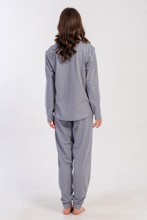 KADIN P.SUPREM O YAKA UZUN KOL ETEGI OVAL PIJAMA TAKIM