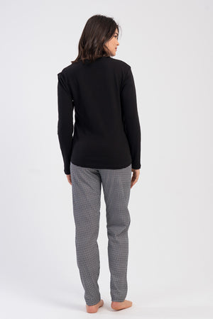 KADIN PIJAMA TAKIM INTERLOK 503363 - VienettaSIYAHM