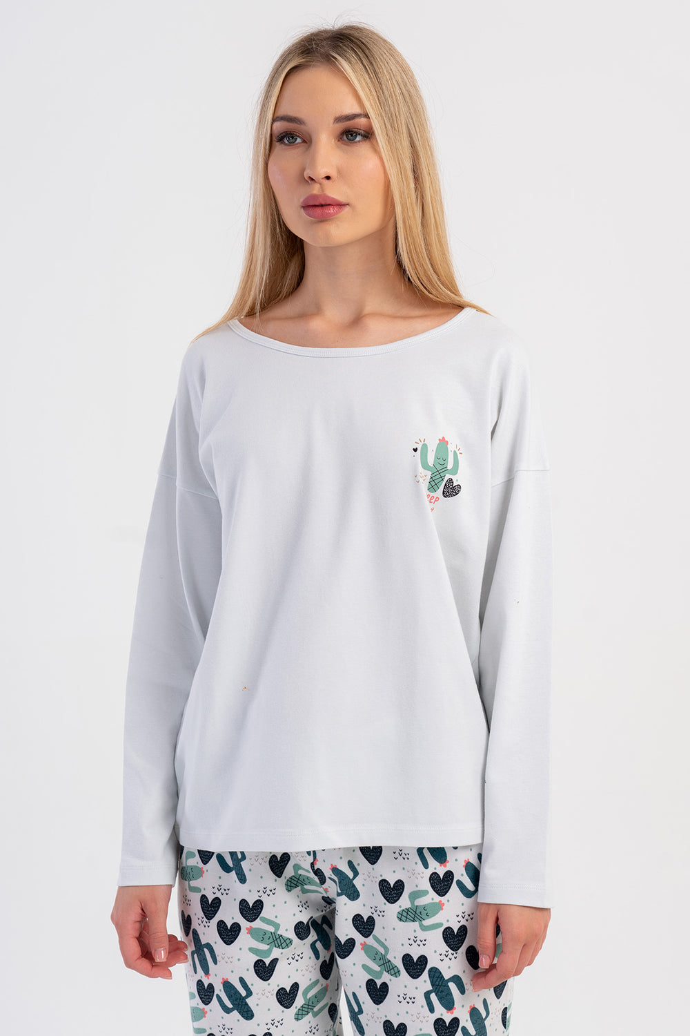 KADIN PIJAMA TAKIM VIENETTA PINK 503365 - Vienetta1.GrupKREM