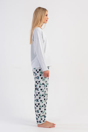 KADIN PIJAMA TAKIM VIENETTA PINK 503365 - Vienetta1.GrupKREM