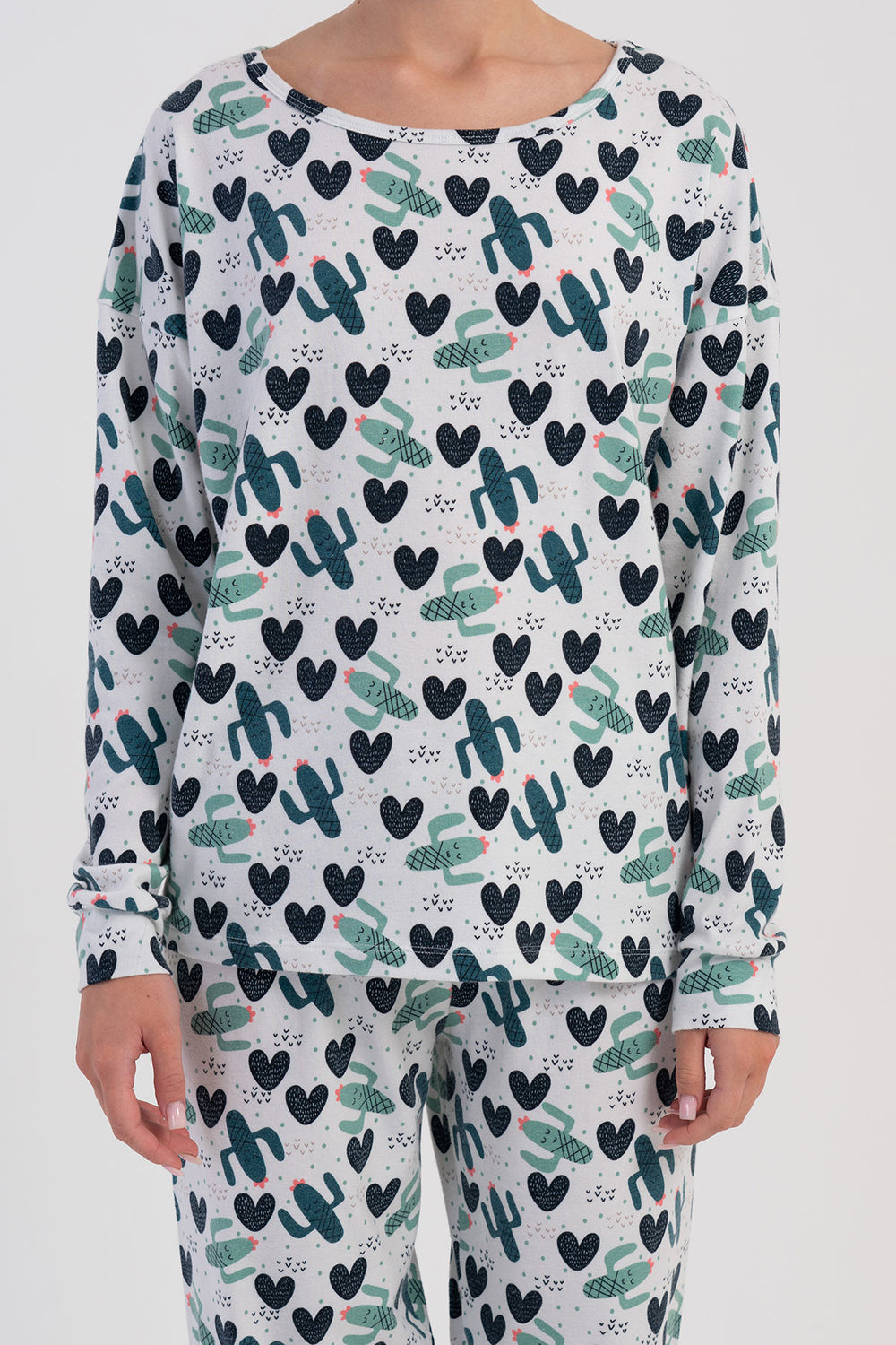 KADIN PIJAMA TAKIM VIENETTA PINK 503366 - Vienetta1.GrupKREM