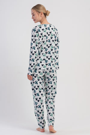 KADIN PIJAMA TAKIM VIENETTA PINK 503366 - Vienetta1.GrupKREM