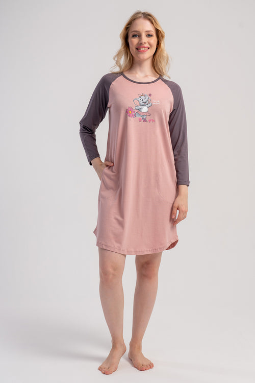 KADIN TUNIK SUPREM 504004 - Vienetta1.GrupPINK