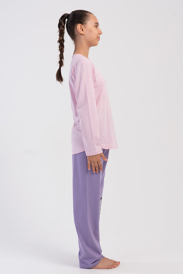 KIZ COCUK P.SUPREM O YAKA UZUN KOL ETEGI OVAL PIJAMA TAKIM(9/10-15/16)