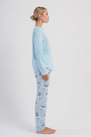 KADIN PIJAMA TAKIM SUPREM 504020 - Vienetta1.GrupA.MAVI