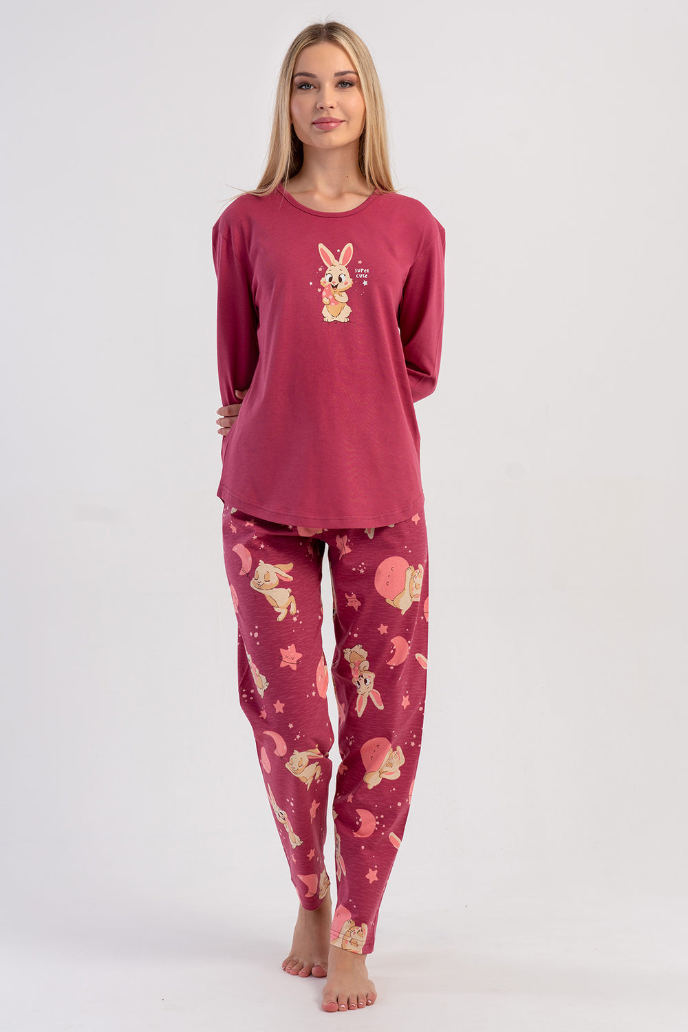 KADIN PIJAMA TAKIM SUPREM 504023 - Vienetta1.GrupGULKURUSU