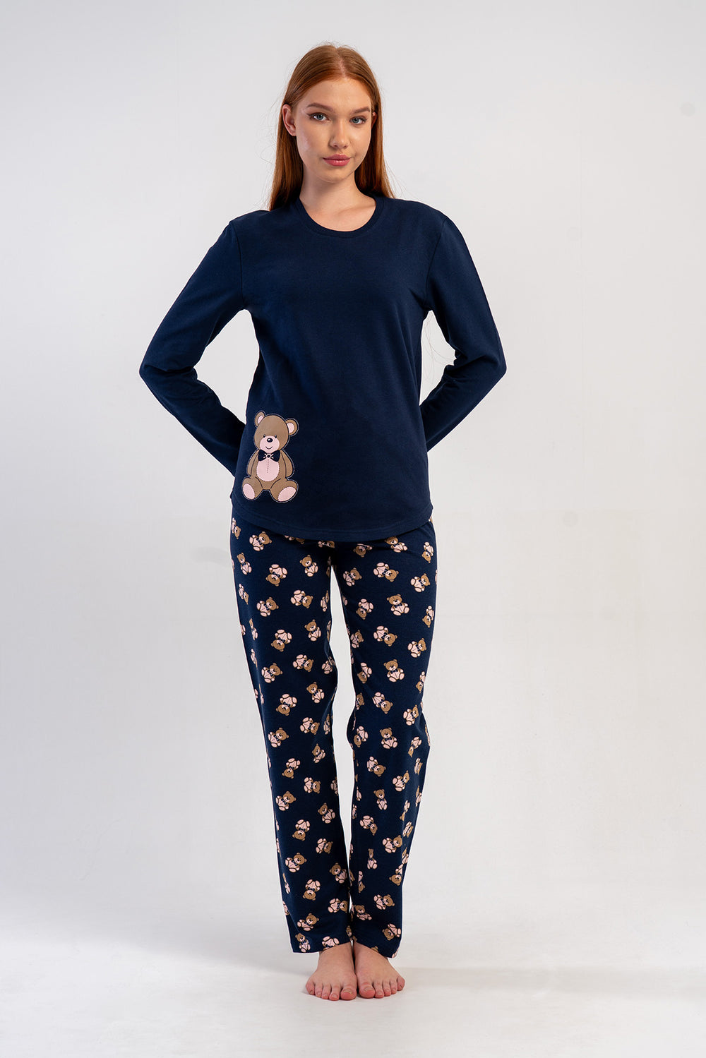 KADIN PIJAMA TAKIM 2IPLIK 504027 - Vienetta1.GrupY.LACIVERT