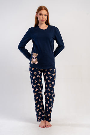 KADIN PIJAMA TAKIM 2IPLIK 504027 - Vienetta1.GrupY.LACIVERT