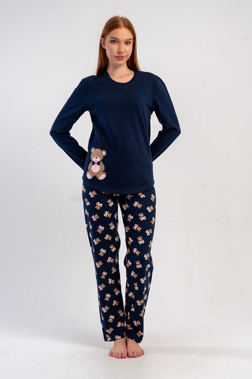 KADIN PIJAMA TAKIM 2IPLIK 504027 - Vienetta1.GrupY.LACIVERT