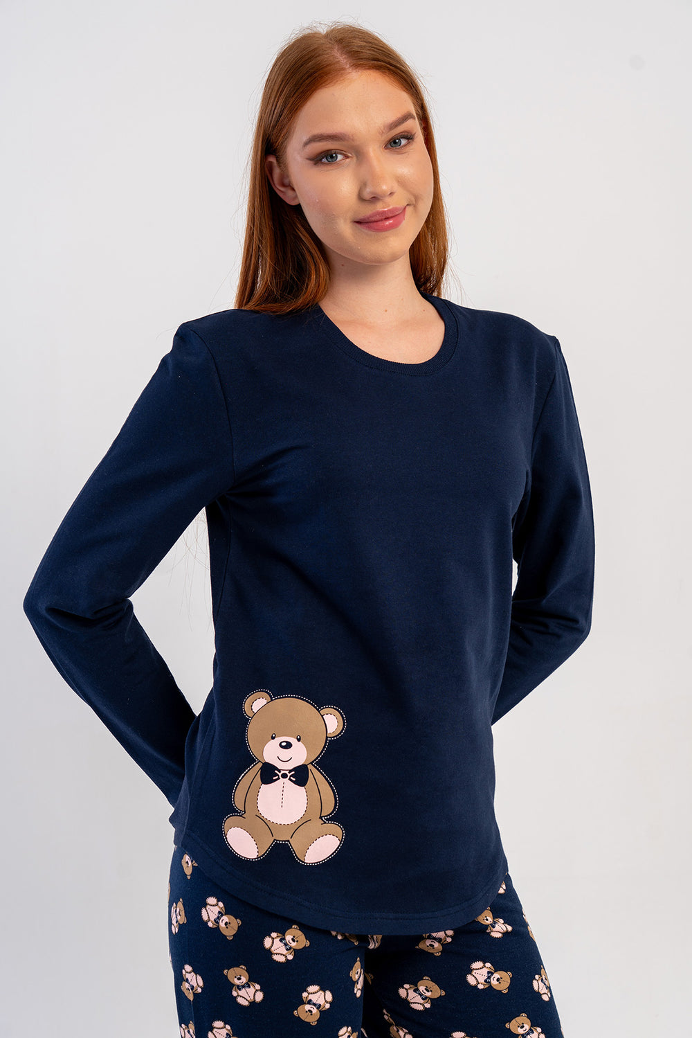 KADIN PIJAMA TAKIM 2IPLIK 504027 - Vienetta1.GrupY.LACIVERT