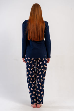 KADIN PIJAMA TAKIM 2IPLIK 504027 - Vienetta1.GrupY.LACIVERT