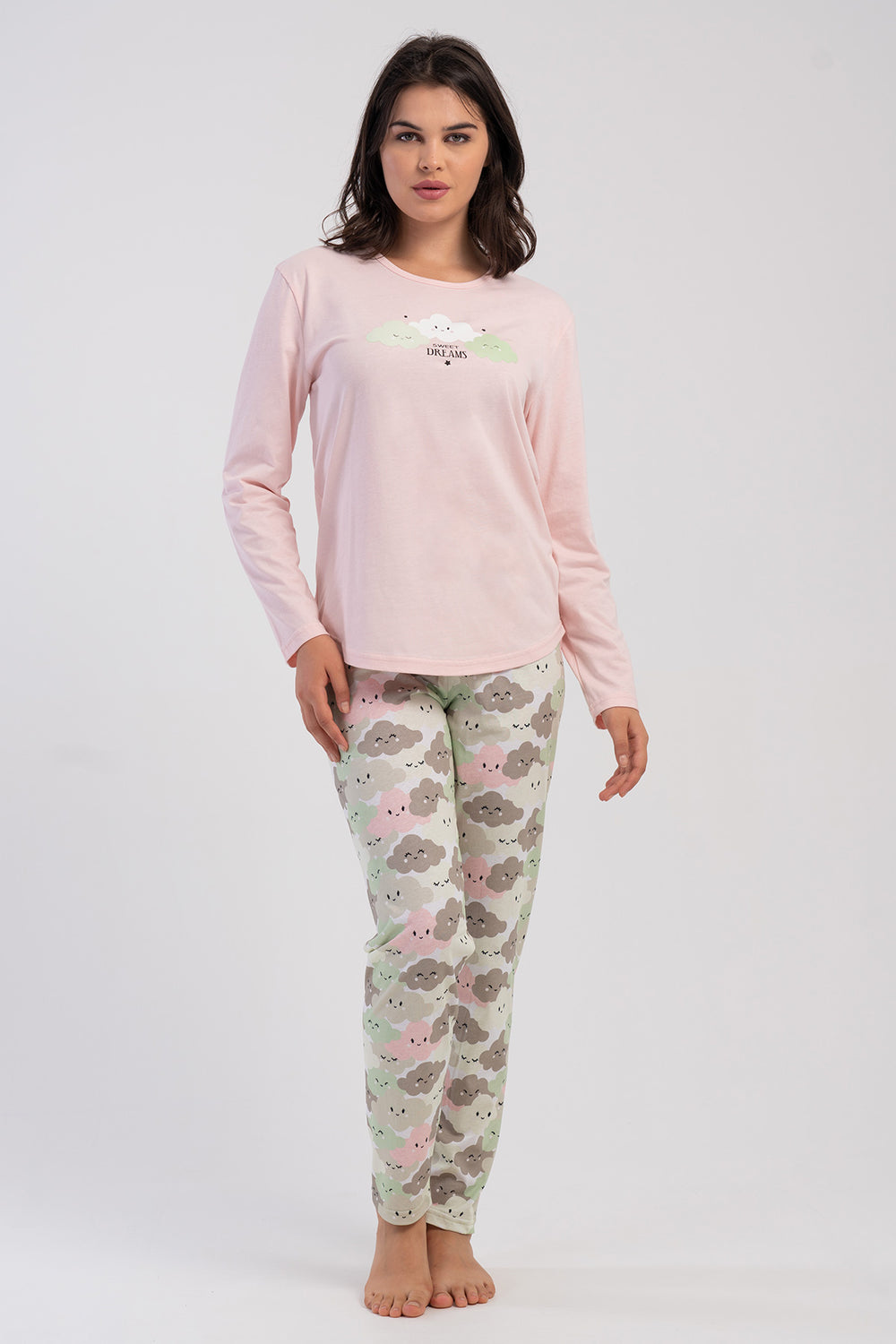 KADIN XXL PIJAMA TAKIM SUPREM 504042 - Vienetta1.GrupPEMBE