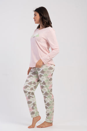 KADIN XXL PIJAMA TAKIM SUPREM 504042 - Vienetta1.GrupPEMBE