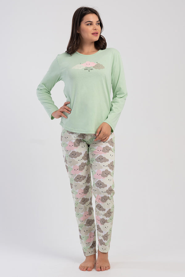 KADIN XXL PIJAMA TAKIM SUPREM 504042 - Vienetta1.GrupYESIL