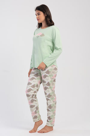KADIN XXL PIJAMA TAKIM SUPREM 504042 - VienettaYESIL1XL